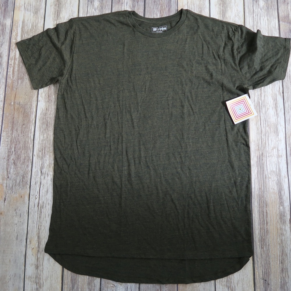 LuLaRoe Patrick Men’s T; olive green
